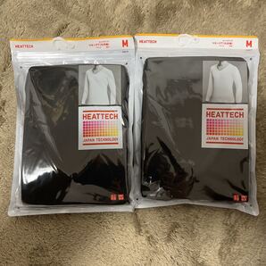 UNIQLO ユニクロ ヒートテックVネックT(9分袖)サイズM カラー 09 BLACK 2袋セット 新品未使用