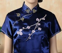 コスプレ 衣装 セクシーコス ロングドレス花刺繍とサイドスリットでキュートセクシーに着こなせる人気のロングチャイナドレスkhcos992(co)_画像5