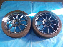 ★中古★RAYS レイズ■18インチ 5穴 PCD100 225/40R18 88Ｗ■タイヤ、アルミホイール2本set_画像1