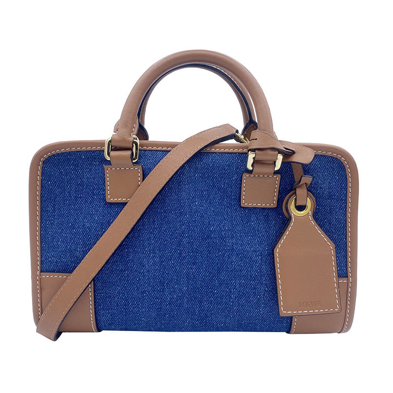 LOEWE アマソナ32 ハンドバッグ キャメル ホワイト 白 茶 日本入荷 www