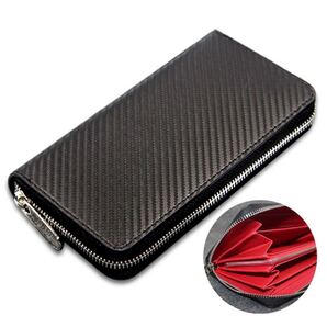 新品 高品質 長財布 ブラック ×レッド