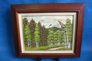 Art hand Auction 玻璃框内的苔藓树皮画, 艺术品, 绘画, 比江, 基里