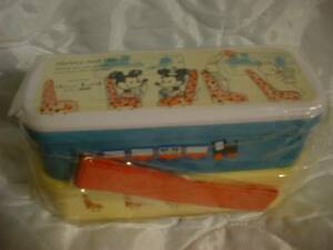 * Mickey minnie slim two step lunch box new goods prompt decision belt attaching *