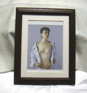 ◆高塚省吾「木綿のシャツ」オフセット複製・木製額付・即決◆