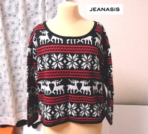  profit! prompt decision have JEANASiS Jeanasis nordic pattern sweater F postal 510