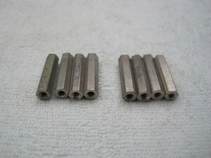  spacer female - female length 25mm 8 piece secondhand goods ①