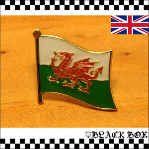 英国 インポート ピンズ ピンバッジ ラペルピン ウェールズ Wales レッドドラゴン 赤い竜 グレートブリテン GB イギリス UK 国旗 485