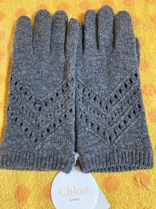 Chloe Chloe gun tsu knitted gloves wool 100%