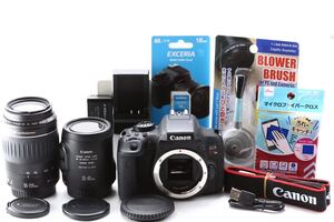 ★ボディ極上級★ canon eos kiss x8i ダブルレンズセット★付属品多数・初心者入門★ #74