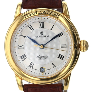 ジャンサバーニ JUAN SAVANI 21石 スケルトンバッグ JS005-P8R 自動巻式 ホワイト 文字盤： 3針式 メンズ 腕時計 【xx】【中古】