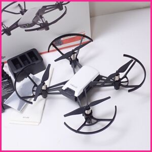 ★DJI/ディージェイアイ TELLO bu-sutokonnbo トイドローン TLW004/Wi-Fi/外箱・バッテリー・替えプロペラ等付属#1413700034