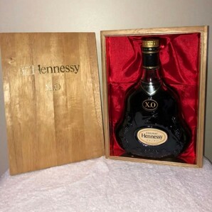 【未開栓】ヘネシー　XO Hennessy 金キャップ　グリーンボトル　木箱　 ブランデー