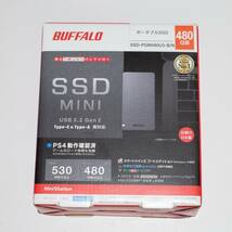 ★バッファロー★ポータブルSSD 480GB★SSD-PGM480U3-B/N USB3.2(Gen2) ブラック　中古 _画像1