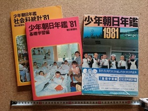 b▲*　少年朝日年鑑 1981年版 (基礎学習編・社会科統計)　昭和55年発行 朝日新聞社　/b35