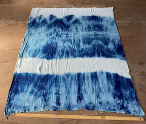 ●はちはち　藍染、1.5ｍ、2重織、木綿100％、生地、国産110ｃｍ巾