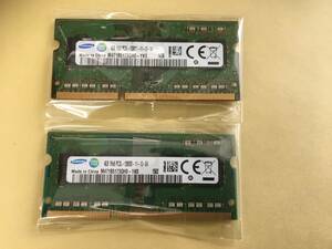 Samsung PC3L-12800S 4GB メモリ2枚セット合計8GB DDR3L-1600 4GB メモリ 2枚ノートパソコン用メモリ 起動品