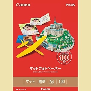 新品☆未使用 マットフォトペ-パ- CANON K-MO 100枚 MP-101A4100 A4