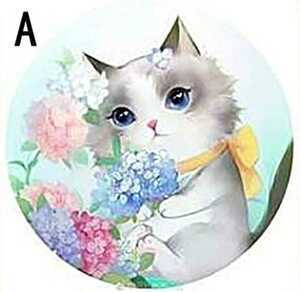 ダイヤモンドアート 猫A 可愛い子猫 人気 ダイヤモンドペインティング モザイクアート ビーズ刺繍キット 初級 初心者 手芸セット