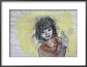 Art hand Auction 絵描きhiro C｢ちょっとだけ｣, 美術品, 絵画, パステル画, クレヨン画