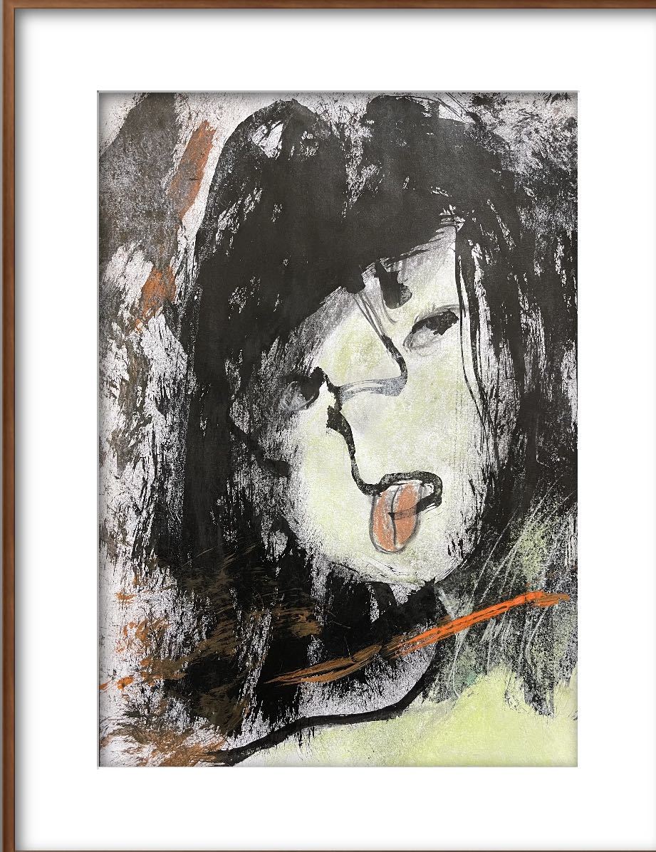 艺术家 Hiro C 怪物的爱, 艺术品, 绘画, 粉彩画, 蜡笔画