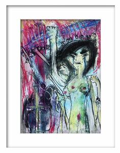 Art hand Auction 絵描きhiro C｢ライブ｣, 美術品, 絵画, パステル画, クレヨン画