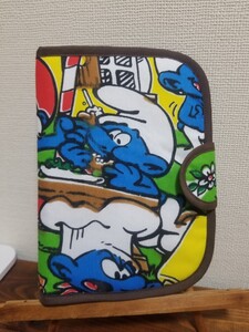 *ハンドメイド*スマーフ多目的ポーチ 母子手帳 マルチケース お薬手帳SMURF財布