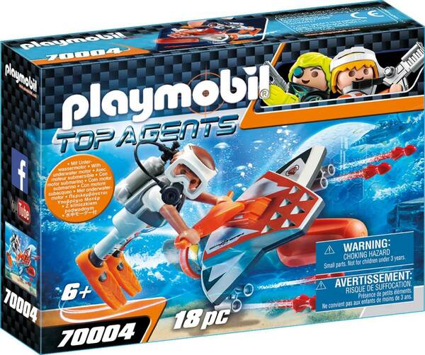 即決！新品 PLAYMOBIL プレイモービル 70004 スパイチームのアンダーウォーター・ウィング