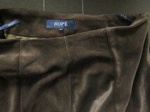 ■上質美品 ジュン【 ROPE 】ロペ 高級 べルベット フレアー スカート ブラウン 9号 M 日本製 送料198円 b1611_画像5