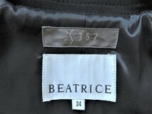  ■綺麗な上質美品【BEATRICE 】ベアトリス 高級 コットン ロング コート 小さなサイズ【34】5号 7号 黒 ブラック 日本製 c741_画像7
