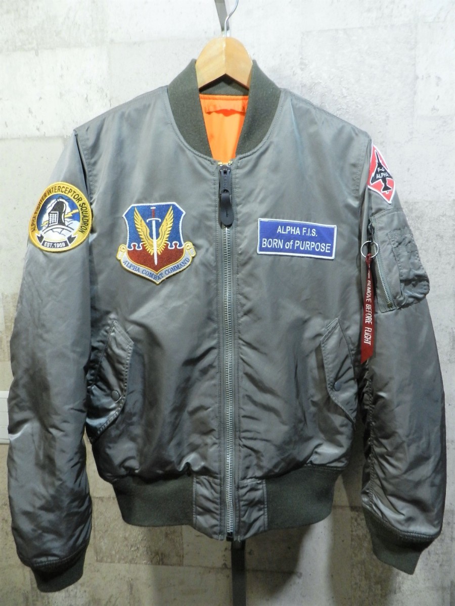 受注生産品】 アルファ PATCH【黒☆L】 UNICOLR D-TEC TIGHT MA-1 ...