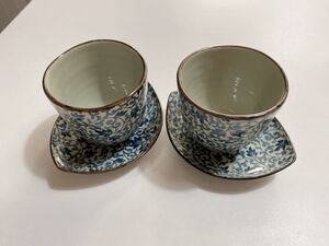 【最終価格】湯のみ セット ソーサー付き 2客