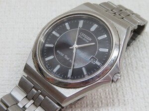 ★CITIZEN E111-S029511 腕時計 Eco-Drive デイト ソーラー アナログ シチズン エコドライブ ジャンク USED 50746★!!