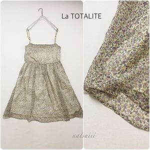 La TOTALITE La Totalite. цветочный принт цветок принт топ One-piece бесплатная доставка 