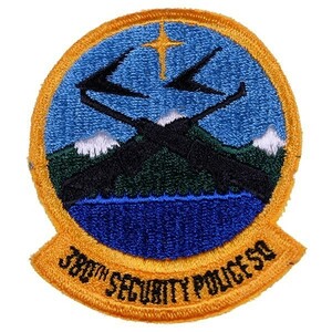 DF39 米空軍 第380 保安警察戦隊 USAF 380th Security Police Squadron 部隊章 ミリタリー ワッペン パッチ エンブレム アメリカ 輸入雑貨