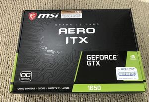 MSI GeForce GTX 1650 AERO OC Edition 保証残りあり　グラフィックボード　NVIDIA グラボ
