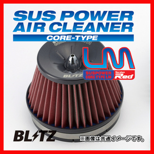 BLITZ ブリッツ コアタイプ サスパワー エアクリーナー LM-Red ムーヴ L175S L185S 2006/10-2010/12 59184