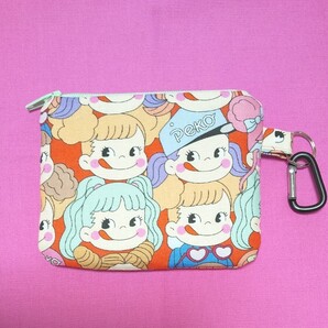 ペコちゃん ミニポーチ☆カラビナ付き 小銭入れ ハンドメイド