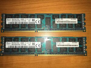 SK hynix DDR3 PC3L-12800R 8GBx2 16GB ECC ジャンク サーバ用メモリ