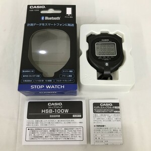 【1333199】CASIO　カシオ　iPhone専用　Bluetooth　ストップウォッチ　HSB-100W　箱付き　稼働品
