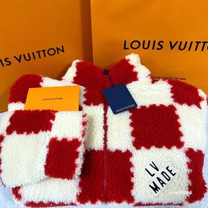 国内正規品 新品未使用 LOUIS VUITTON×NIGO ルイヴィトン ジャカード ダミエ フリース ブルゾン XL タグ・BOX・ハンガー・ガーメント!