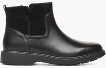 送料無料 Clarks 24cm ブーツ ウォータープルーフ 防水 レザー 革 ブラック 黒 ジッパー ヒール サイドゴア パンプス スニーカー AAA36_画像2