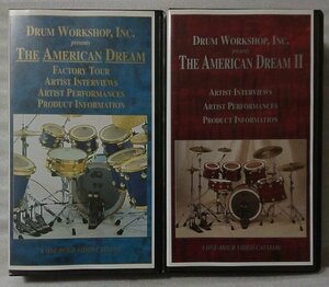 VHS DRUM WORKSHOP INC THE AMERICAN DREAM VOL.1.2* video 2 pcs set * drum Work shop import version [116CDN///