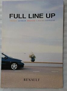 RENAULT FULL LINE UP カタログチラシ ★ TWINGO / LUTECIA / MEGANE / LAGUNA / SAFRANE 【小型本】[1299BO