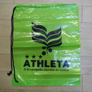 未使用即決 ATHLETAアスレタ ノベルティ ビニールショルダーバッグ 難有 5枚組 50×39.5×7.5cm 黄緑の画像1