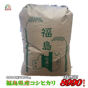みのりや 送料無料! 令和3年産 福島県 コシヒカリ玄米３０kg
