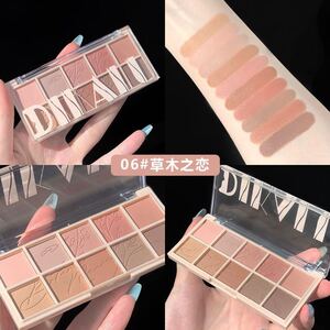 Dikalu 中国コスメ 10色アイシャドウパレット 06