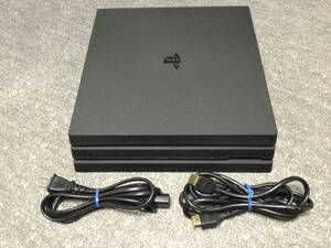 (中古)SONY プレイステーション4 Pro PS4 Pro本体 1TB CUH-7000BB01 ジェット・ブラック 本体のみ 状態C キズあり (送料無料)