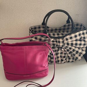 コーチレザー2wayバッグ&ルルギネスハンドバッグ