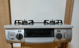 (14)リンナイ LPガス KGM64TW 2018年 清掃済 中古 Rinnai リンナイガスコンロ