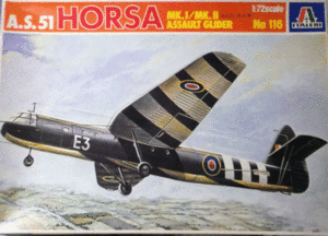 イタレリ/1/72/イギリス空軍A.S.51ホルサ空挺侵攻用グライダー/未組立品